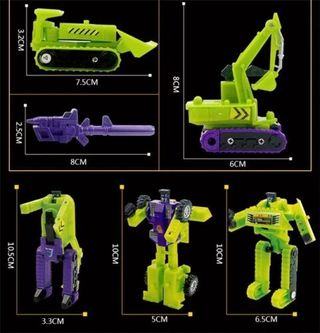Robot Transformers 6 in 1 Combiner Devastator wars