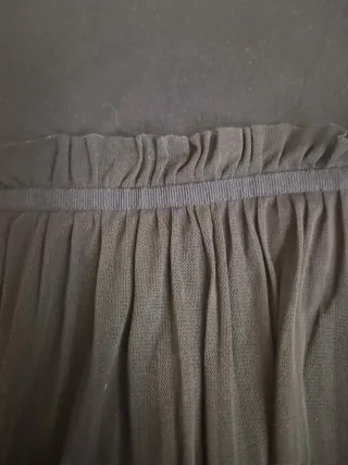 Max Mara Bodywear – Top negro con tul y caída flui