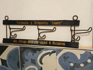Colgador Perchero Antiguo Farmacia Liniers
