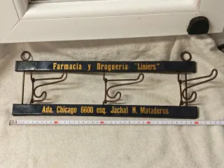 Colgador Perchero Antiguo Farmacia Liniers