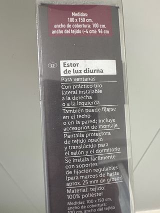 Estor de luz diurna para ventanas