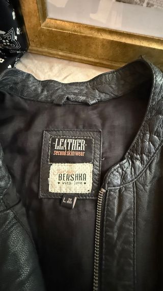 Cazadora Piel Negra Talla L