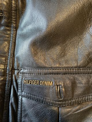 Cazadora Piel Negra Tommy Hilfiger