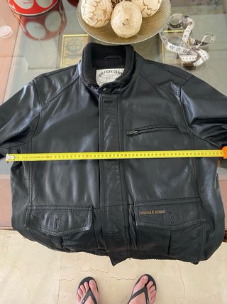 Cazadora Piel Negra Tommy Hilfiger