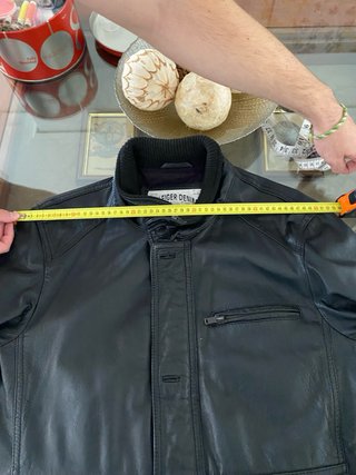 Cazadora Piel Negra Tommy Hilfiger