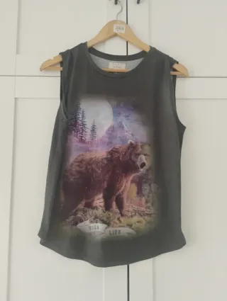 Camiseta Zara Estampado Oso Wild Life