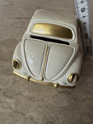 Macchina Ceramica Bianca e Oro Radio Bluetooth