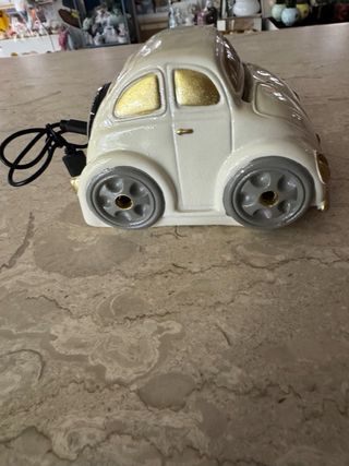 Macchina Ceramica Bianca e Oro Radio Bluetooth