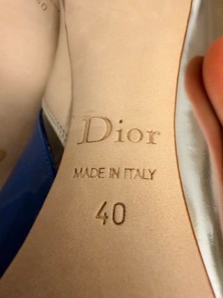 Zapatos de tacón Dior azul y plateado