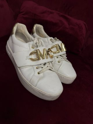 Zapatillas Michael Kors Blancas y Doradas