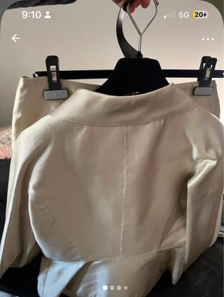 Traje chaqueta y falda PG color champán