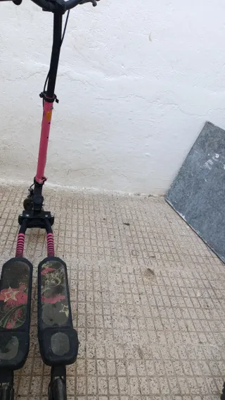 Patinete 3 ruedas plegable rosa
