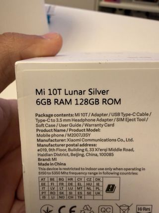Xiaomi Mi 10T Lunar Silver