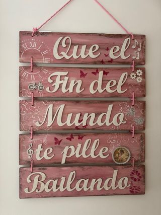 Cartel decorativo y cuadros (pack)