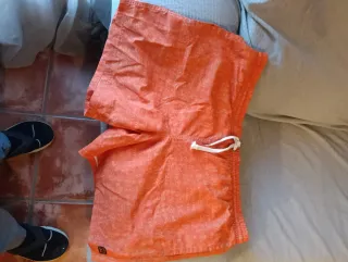 Bañador naranja estampado