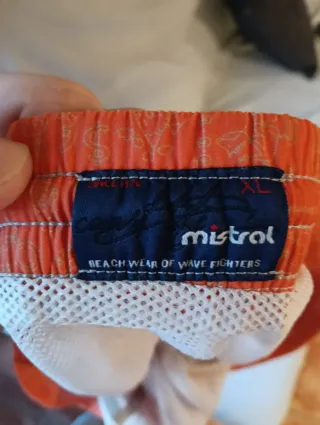 Bañador naranja estampado