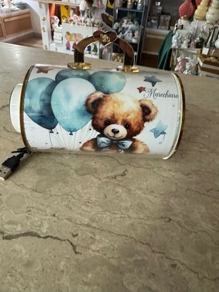 Radio Bluetooth Plexiglass Orsetto Azzurro