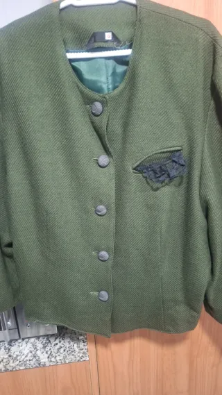 Chaqueta verde elegante talla L