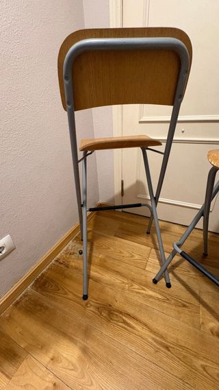 Taburetes plegables Madera y Metal