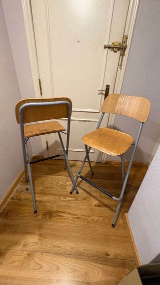 Taburetes plegables Madera y Metal