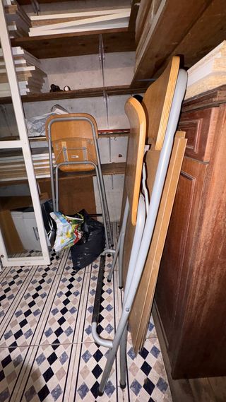 Taburetes plegables Madera y Metal