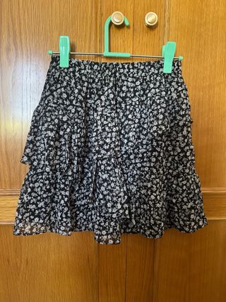 Falda corta estampada floral