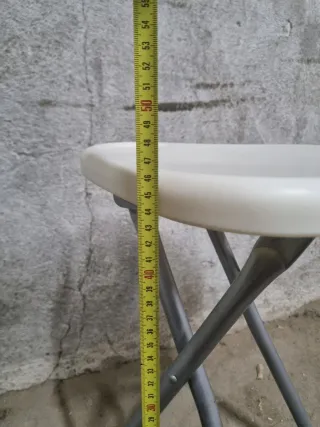 Taburete Plegable Blanco