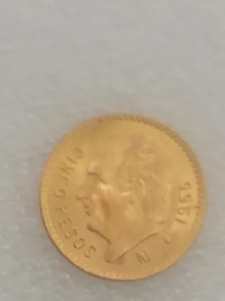 Moneda de Oro 5 Pesos 1955