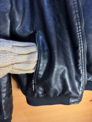 Chaqueta de polipiel forrada