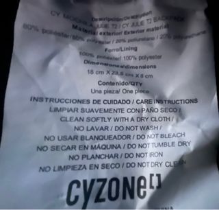 Mochila Negra Terciopelo 18x23.5x8 cm