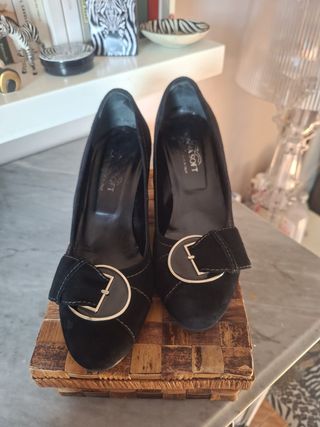 Donna Soft Scarpe Donna Nere con Fibbia