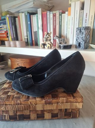 Donna Soft Scarpe Donna Nere con Fibbia