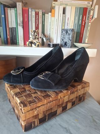 Donna Soft Scarpe Donna Nere con Fibbia
