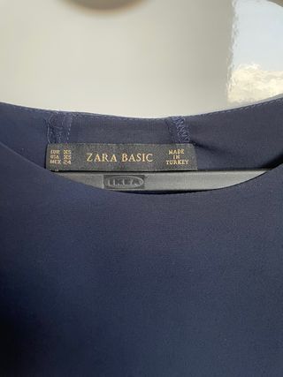 Blusa Zara Manga Larga Azul