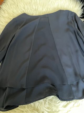 Blusa Zara Manga Larga Azul