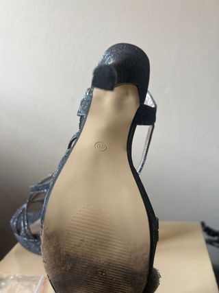 Sandali eleganti glitter grigio tg 40