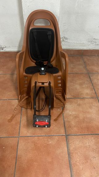 Silla bici infantil marrón