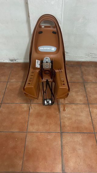 Silla bici infantil marrón