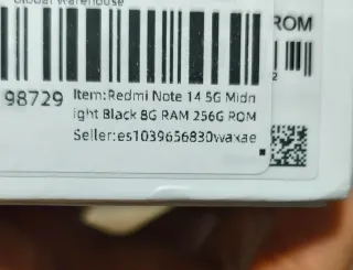 Xiaomi Redmi Note 14 5G NEGRO