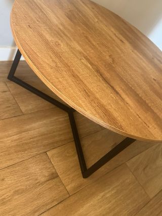 Mesa de centro moderna madera y metal, urge vender