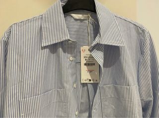 Camisa Zara rayas bolsillo T.XS