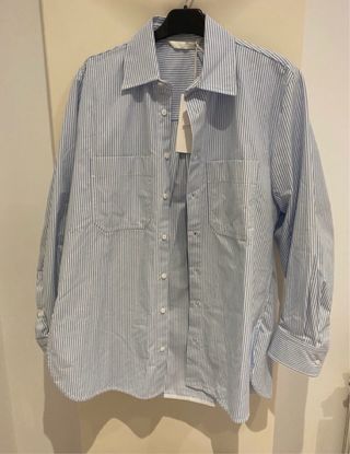 Camisa Zara rayas bolsillo T.XS