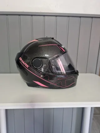 Casco Shark Spartan Silicium Carbono Rosa