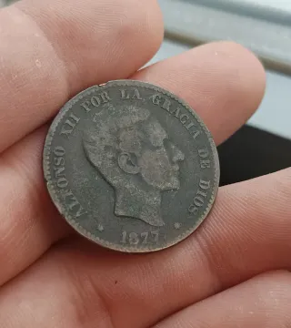 10 Céntimos Alfonso XII 1877
