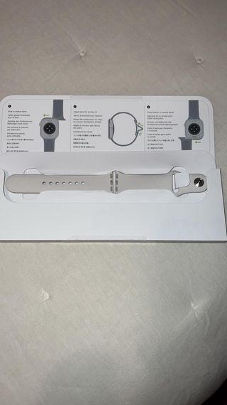 Pulsera Apple Watch Gris Claro blanco original s-m