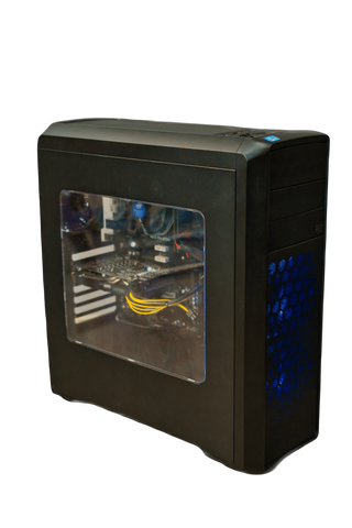 PC Gaming con LED Blu