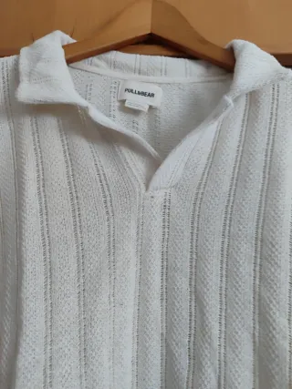 Camiseta acanalada Pull&Bear beige