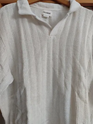 Camiseta acanalada Pull&Bear beige