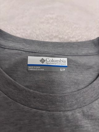 Camiseta Columbia Talla S Hombre Gris