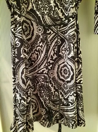 Vestido estampado blanco y negro